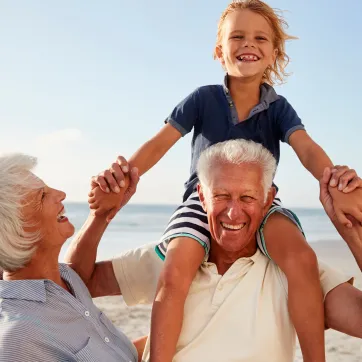Grandparents enjoy time with their grandson!